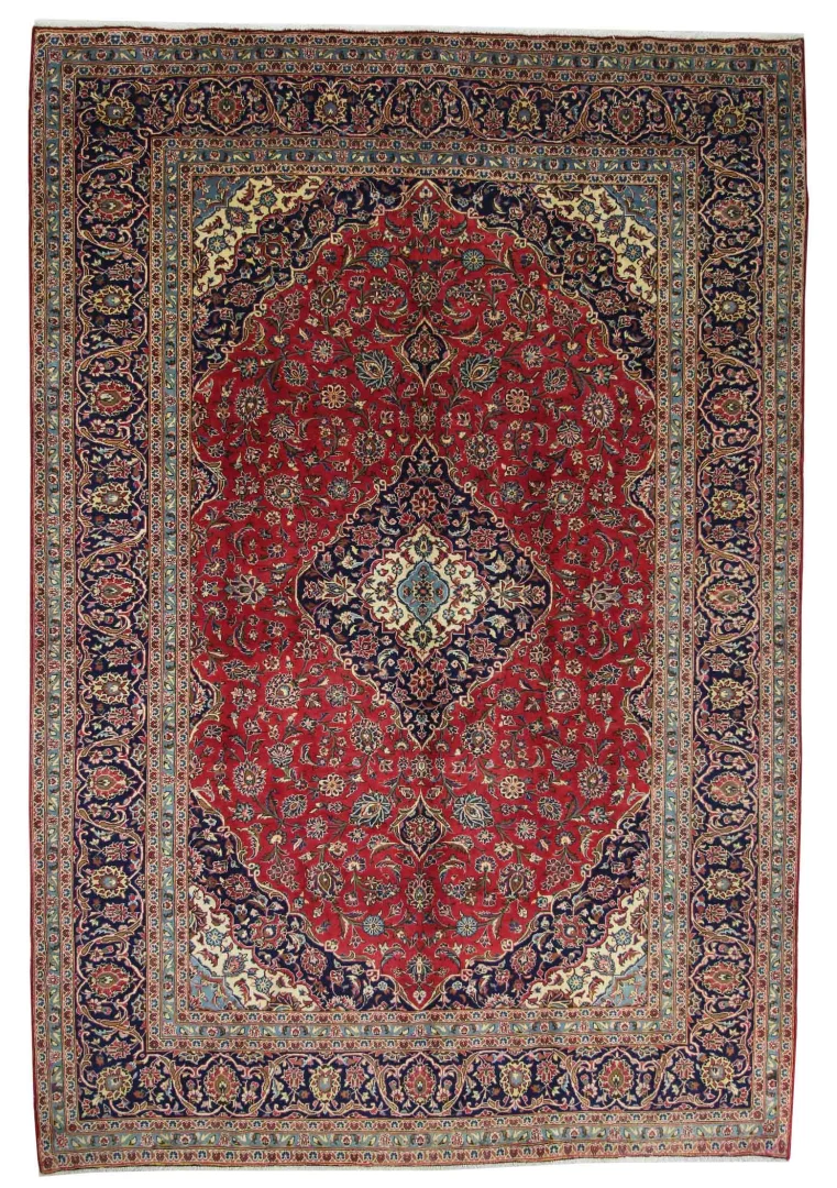 Persian Rug Kashan 355 x 242 cm Wool Hand-knotted