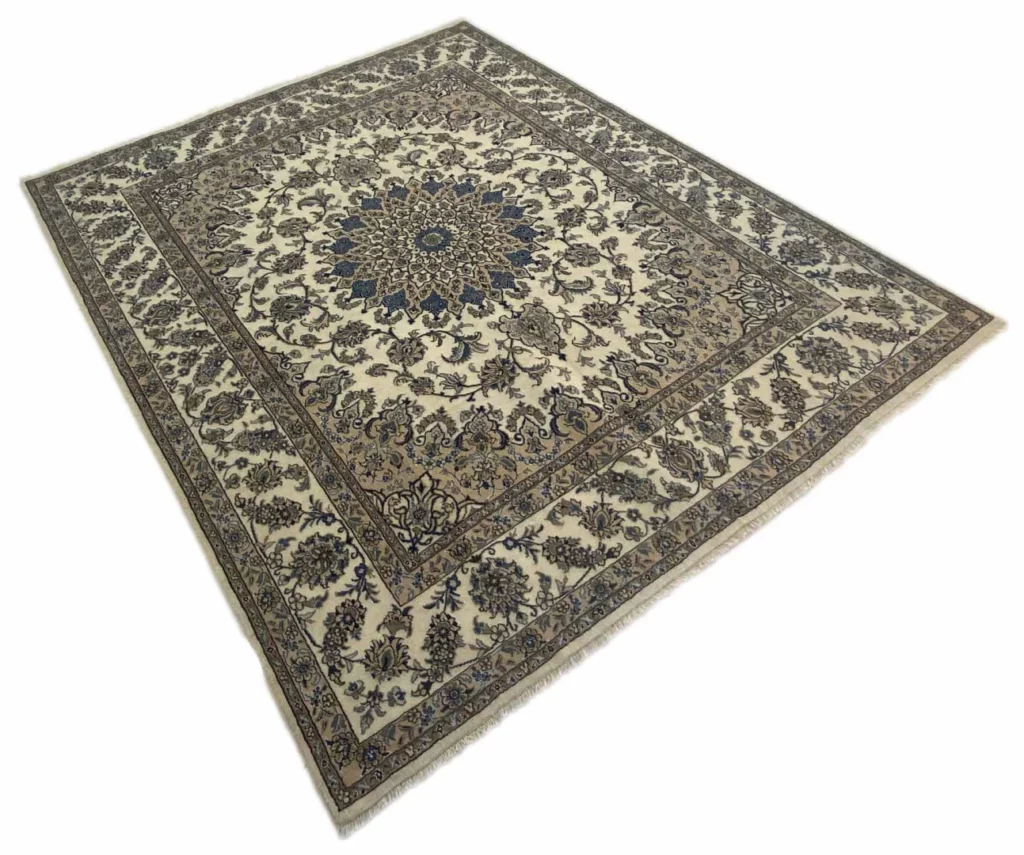 handgeknupfter-nain-300-x-240-cm-4-lah-florales-design-orientteppich-2 Persian Rug Nain 300 x 240 cm Wool Hand-knotted