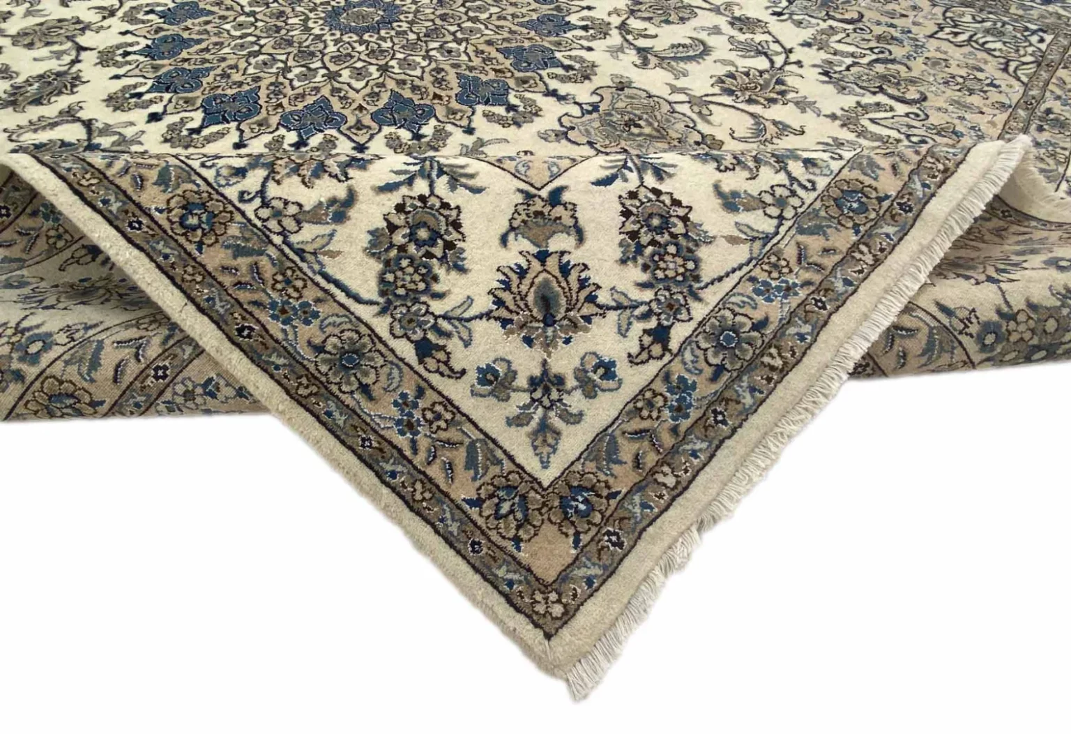 handgeknupfter-nain-300-x-240-cm-4-lah-florales-design-orientteppich-4 Persian Rug Nain 300 x 240 cm Wool Hand-knotted