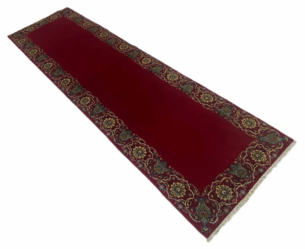 Persian Rug Kashan 342 x 98 cm Wool Hand-knotted
