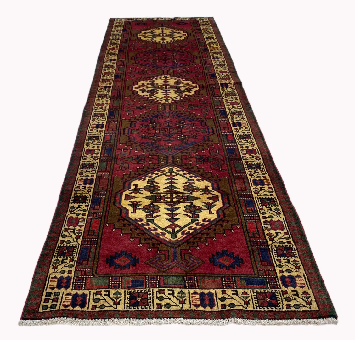 Persian Rug Meshkin 315 x 100 cm Wool Hand-knotted