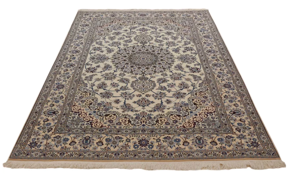nain-6la-teppich-250-x-156-cm-handgeknupft-florales-design-orientteppich-1 Persian Rug Nain 250 x 156 cm Wool Hand-knotted