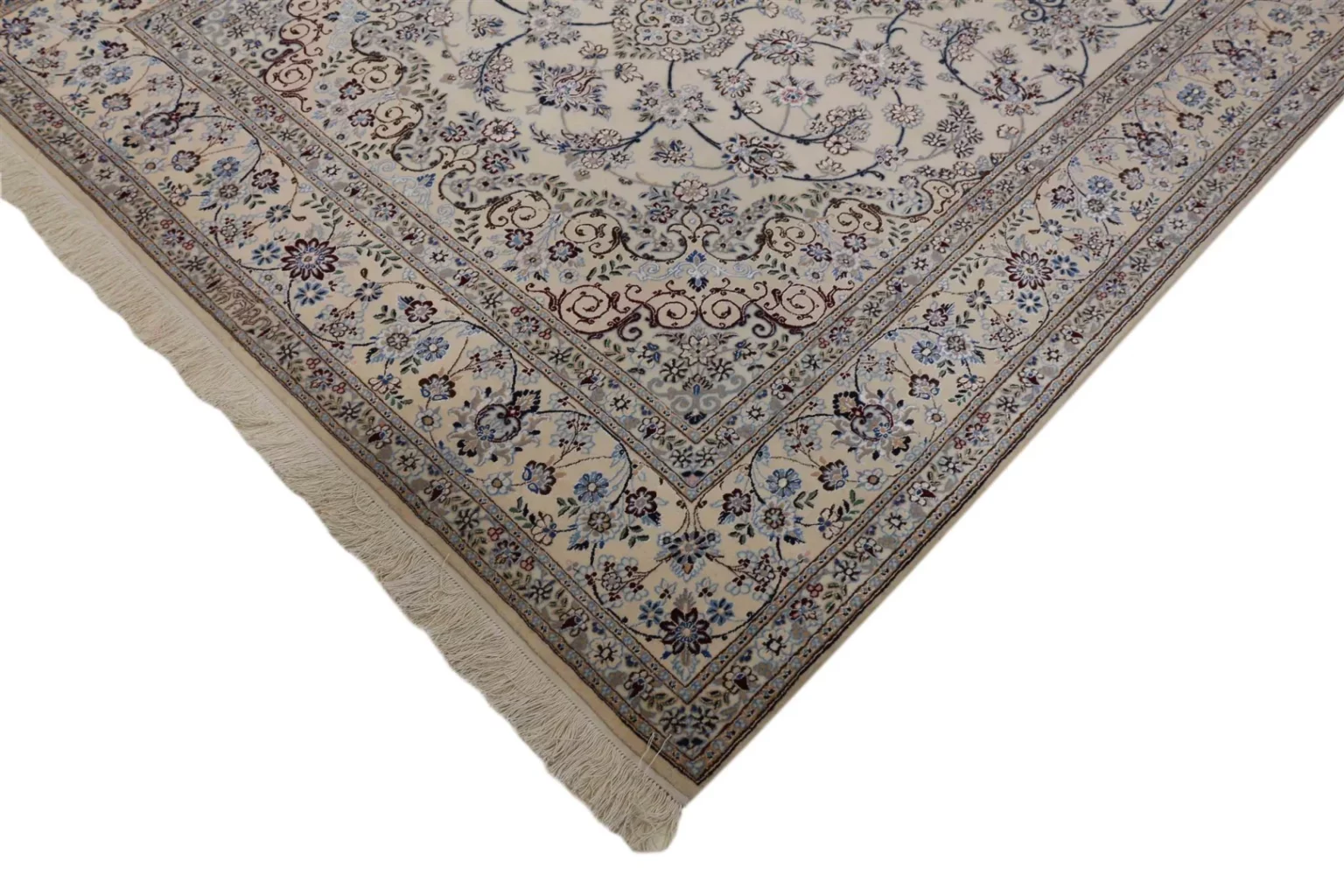 nain-6la-teppich-250-x-156-cm-handgeknupft-florales-design-orientteppich-3 Persian Rug Nain 250 x 156 cm Wool Hand-knotted