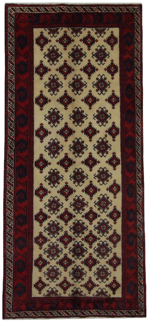 belutsch-orientteppich-227x102-cm-120000-knoten-m-handgeknupft Oriental Rug Baluch 227x102 cm Wool Hand-knotted