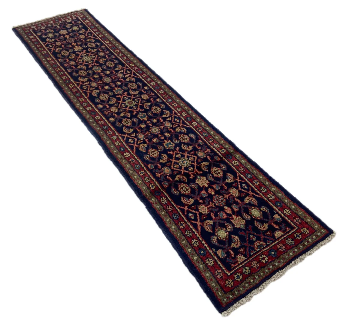 Persian Rug Hamadan 266 x 62 cm Wool Hand-knotted