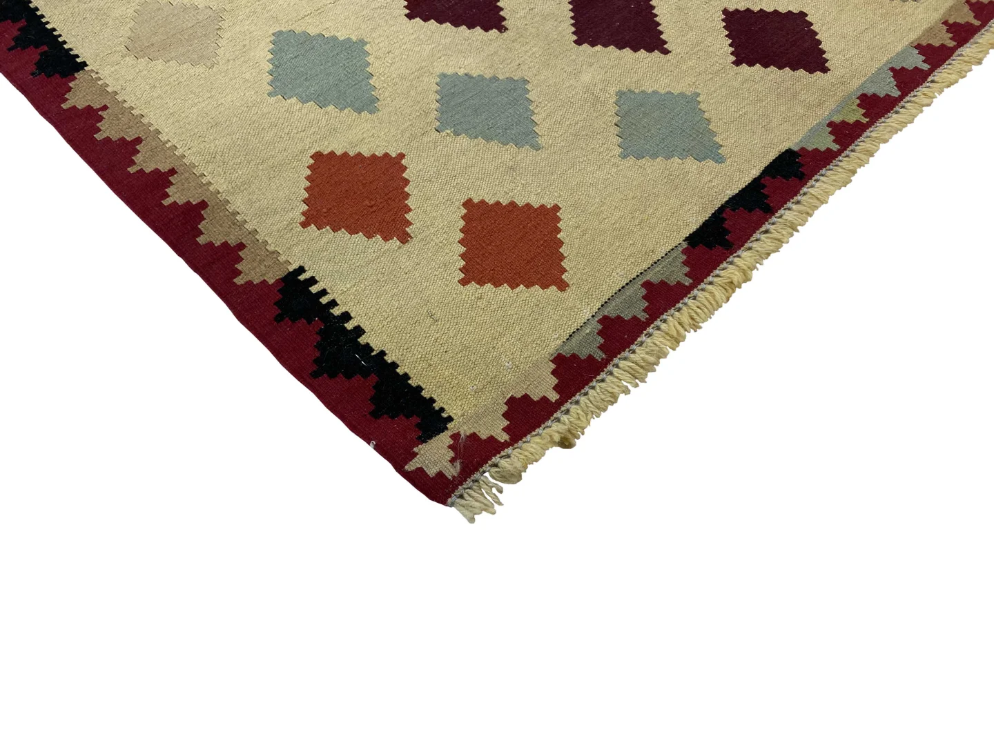 handgewebter-kelim-149-x-102-cm-mit-einzigartigem-muster-orientteppich-3 Persian Rug Fars 149 x 102 cm Wool Hand-woven