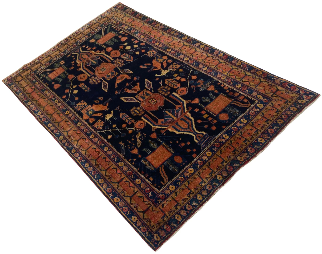 exotischer-sirjan-teppich-190-x-121-cm-hochflor-handgeknupft-fur-teppiche-2 Persian Rug Sirjan 190 x 121 cm Wool Hand-knotted