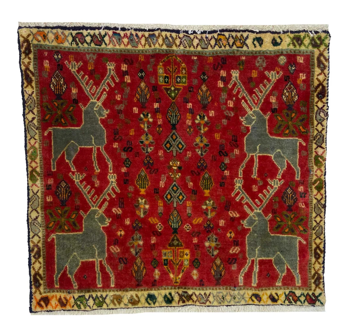 Persian Rug Fars 52 x 56 cm Wool Hand-knotted