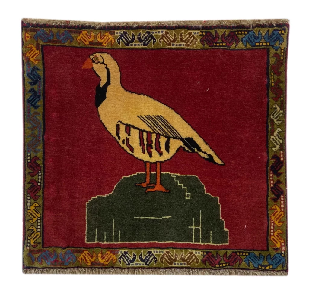 Persian Rug Qashqai 53 x 58 cm Wool Hand-knotted