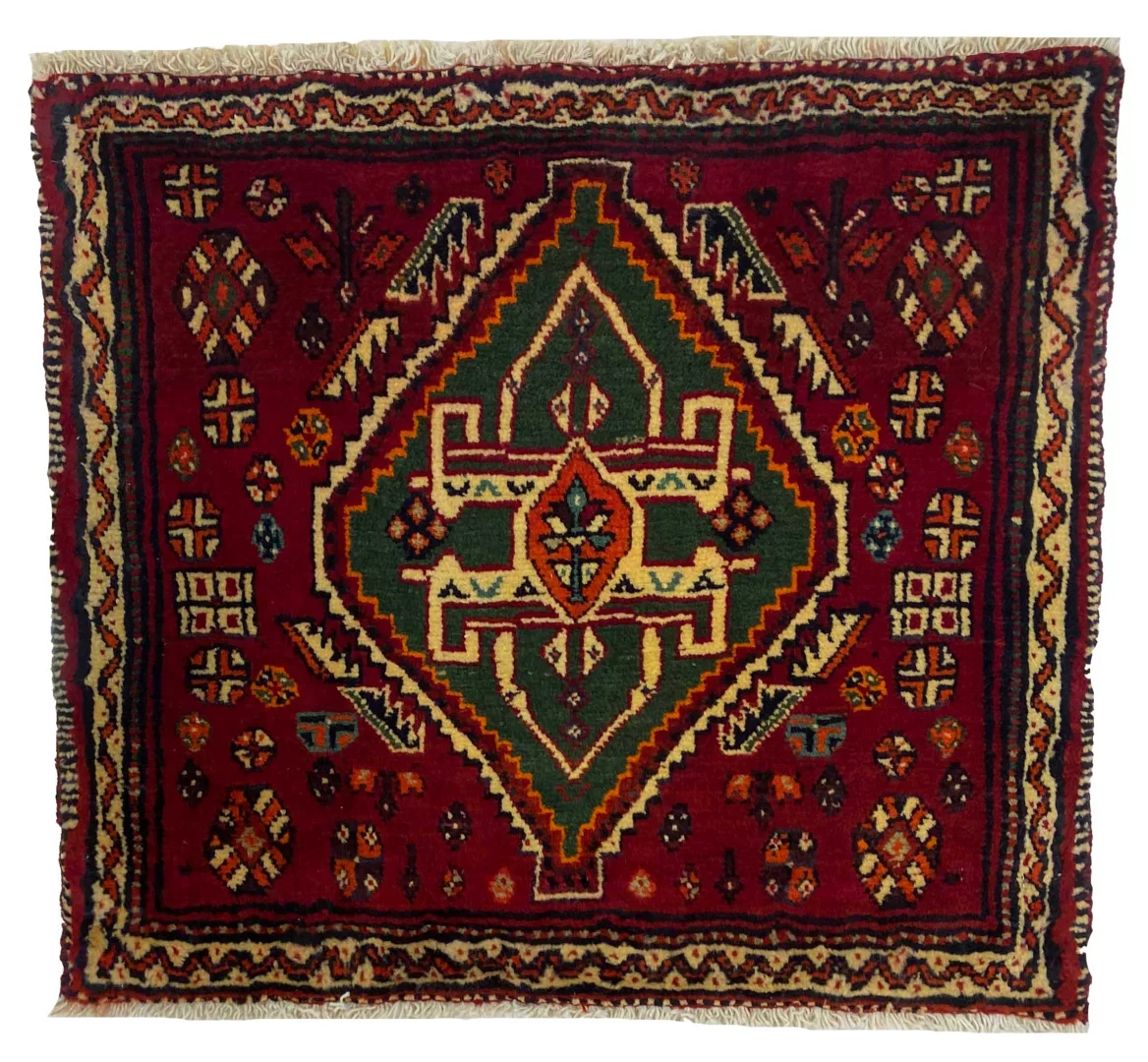Persian Rug Qashqai 55 x 62 cm Wool Hand-knotted