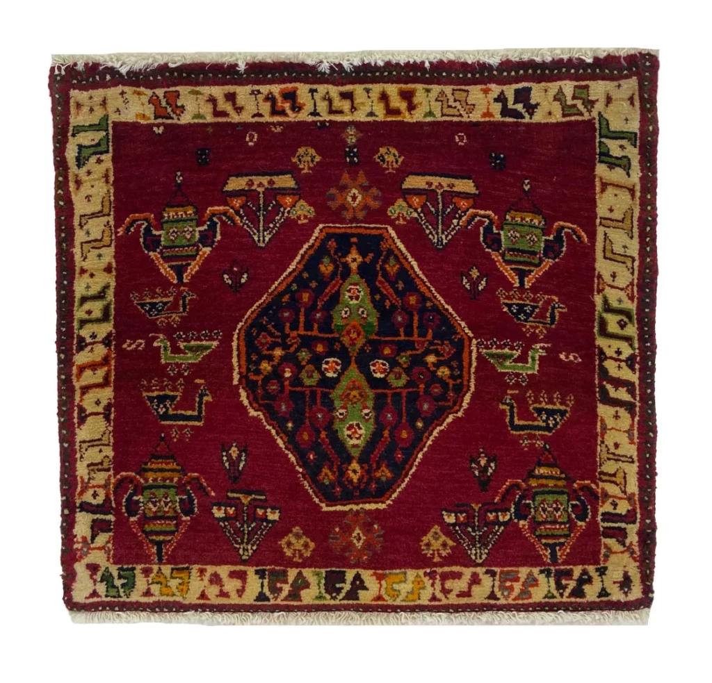 ghashghai-orientteppich-56-x-60-cm-180000-knoten-handgeknupft Persian Rug Fars 56 x 60 cm Wool Hand-knotted