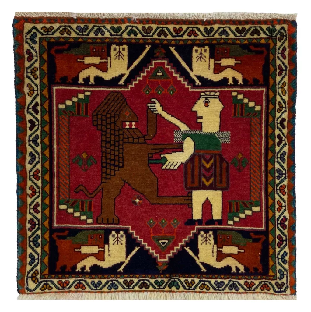 Persian Rug Qashqai 57 x 58 cm Wool Hand-knotted