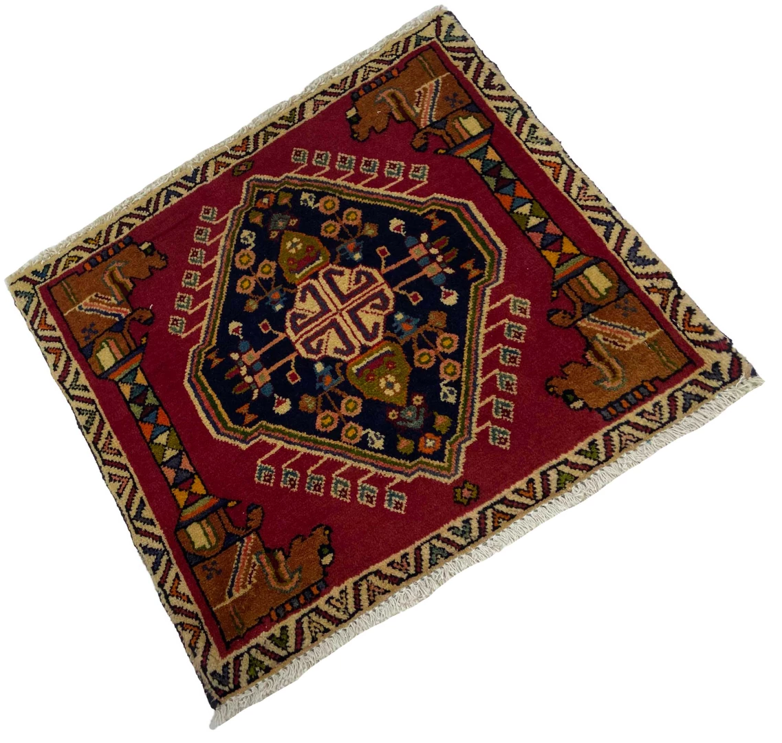 Persian Rug Qashqai 55 x 60 cm Wool Hand-knotted