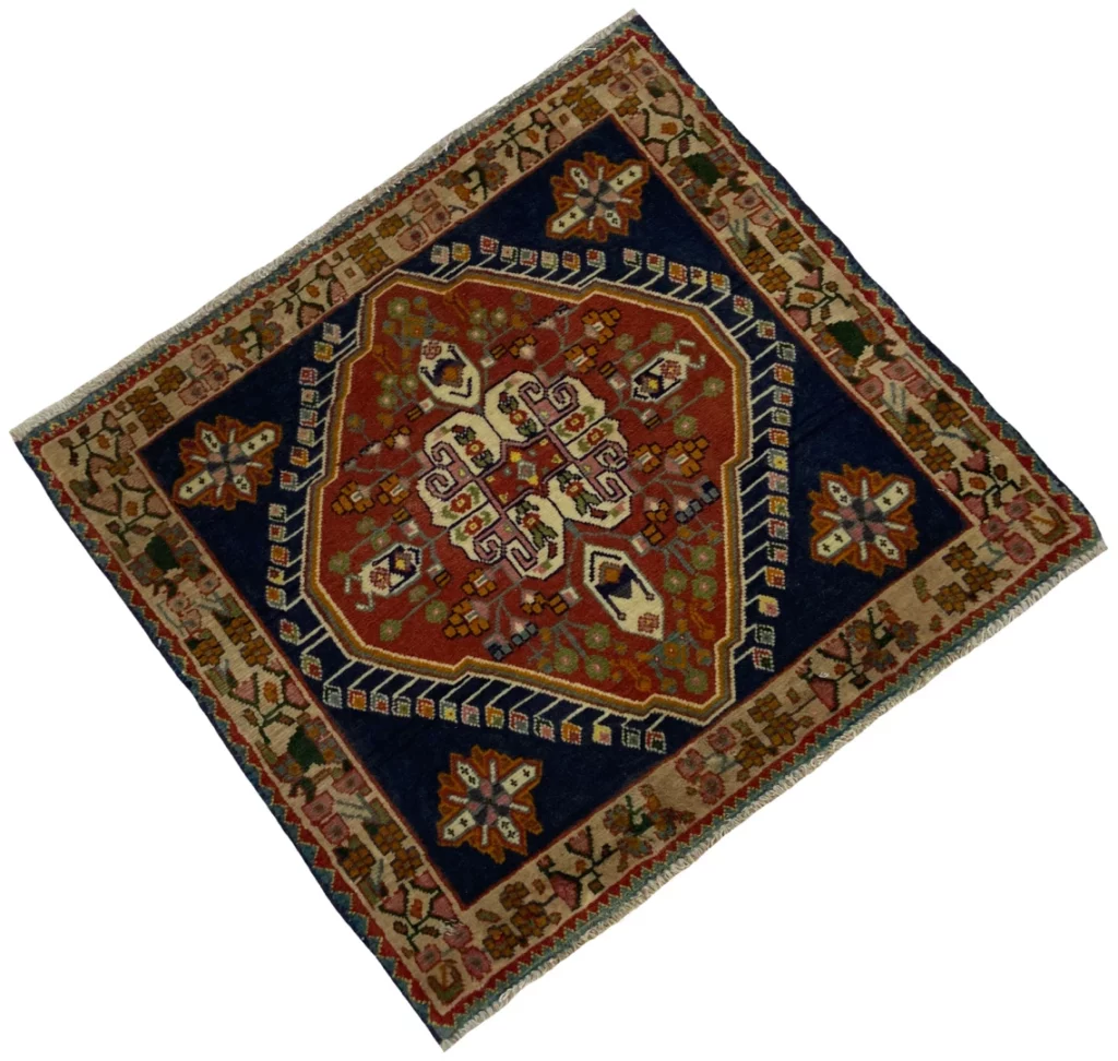 ghashghai-teppich-55x60-cm-180000-knoten-m-handgeknupft-fur-teppiche-2 Persian Rug Qashqai 55 x 60 cm Wool Hand-knotted