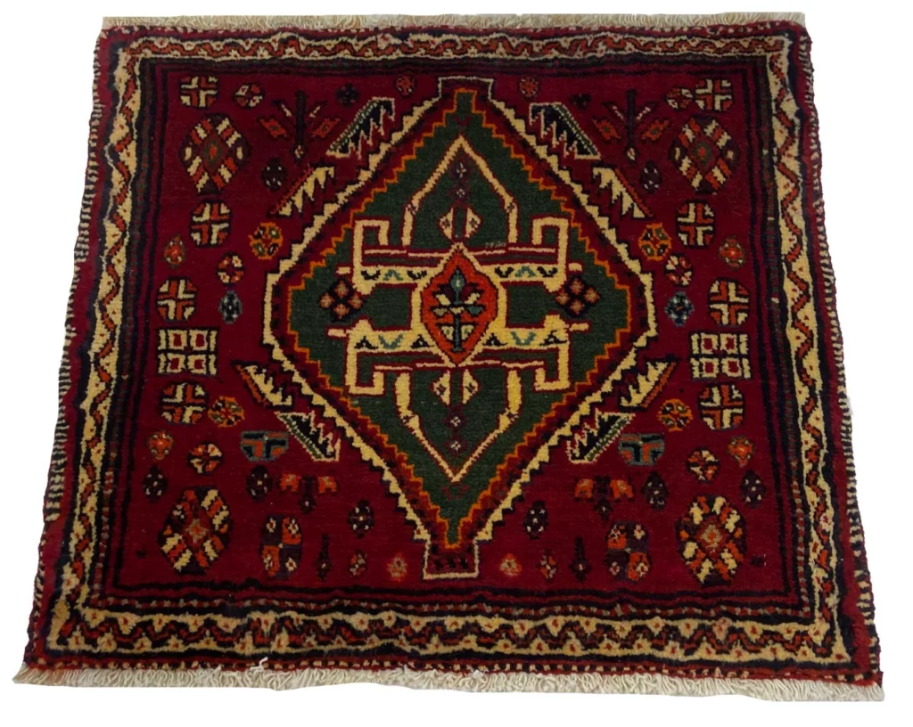 Persian Rug Qashqai 55 x 62 cm Wool Hand-knotted