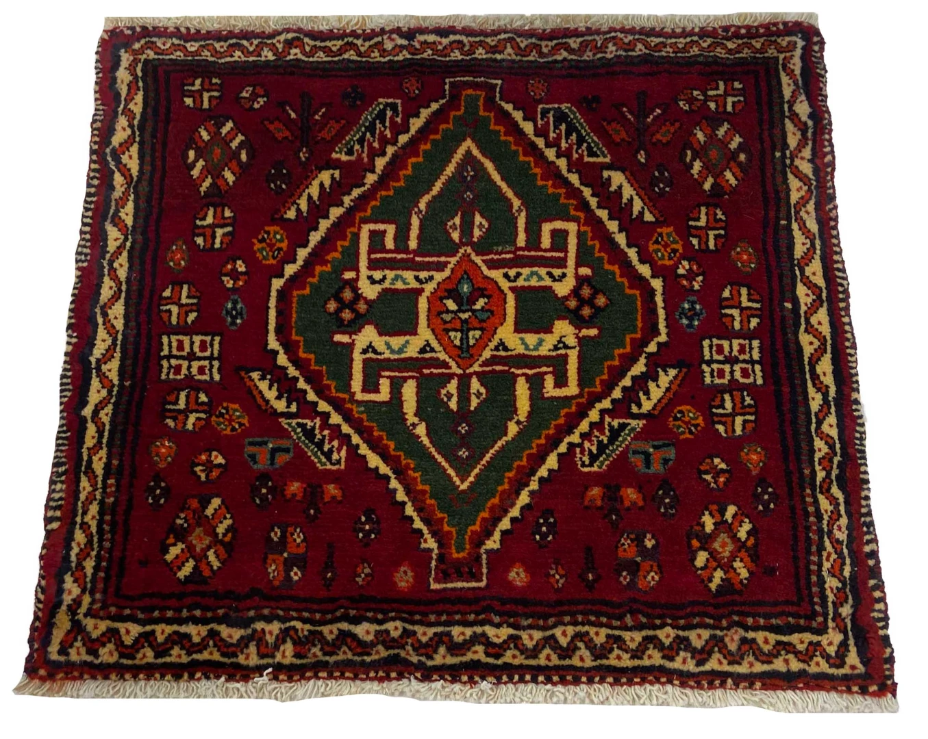 Persian Rug Qashqai 55 x 62 cm Wool Hand-knotted