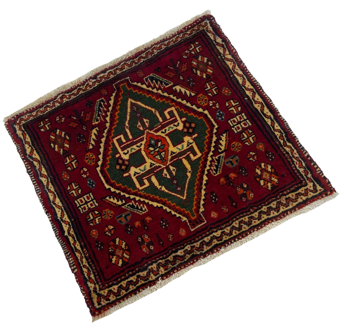 Persian Rug Qashqai 55 x 62 cm Wool Hand-knotted
