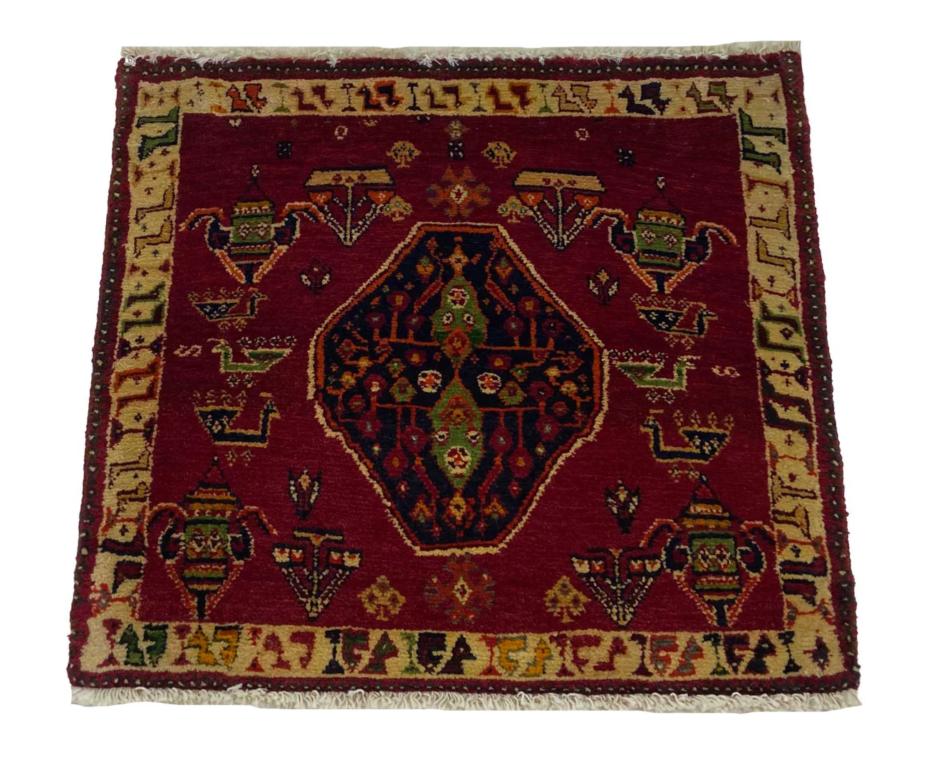 ghashghai-orientteppich-56-x-60-cm-180000-knoten-handgeknupft-1 Persian Rug Fars 56 x 60 cm Wool Hand-knotted