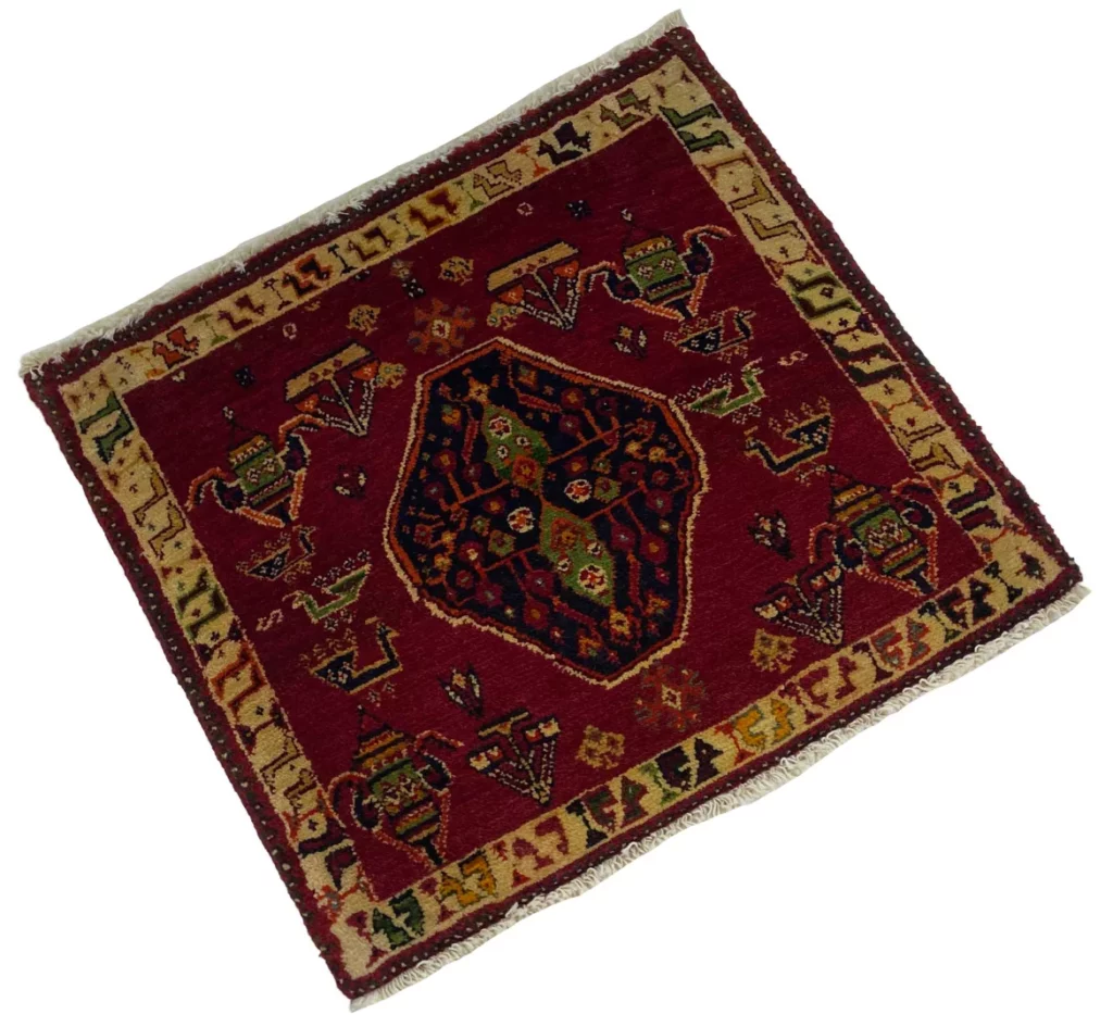 ghashghai-orientteppich-56-x-60-cm-180000-knoten-handgeknupft-2 Persian Rug Fars 56 x 60 cm Wool Hand-knotted