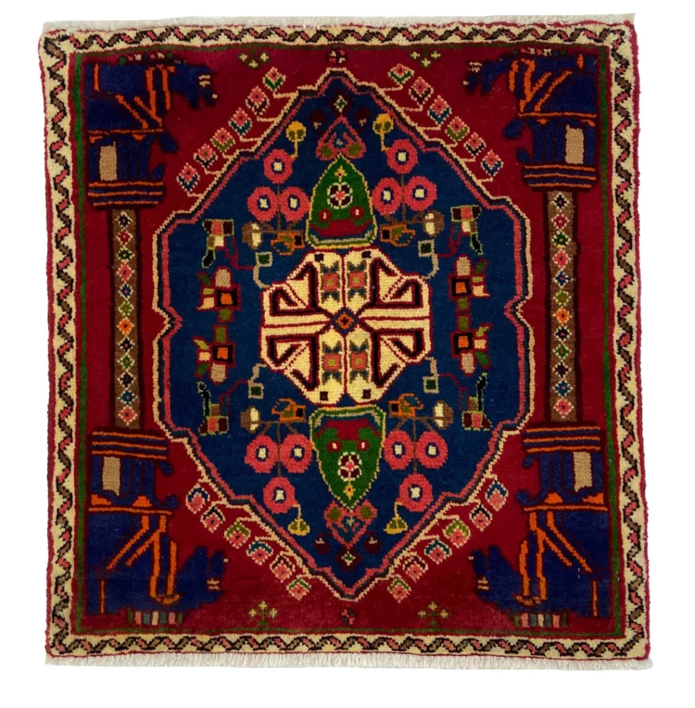 Persian Rug Qashqai 64 x 60 cm Wool Hand-knotted
