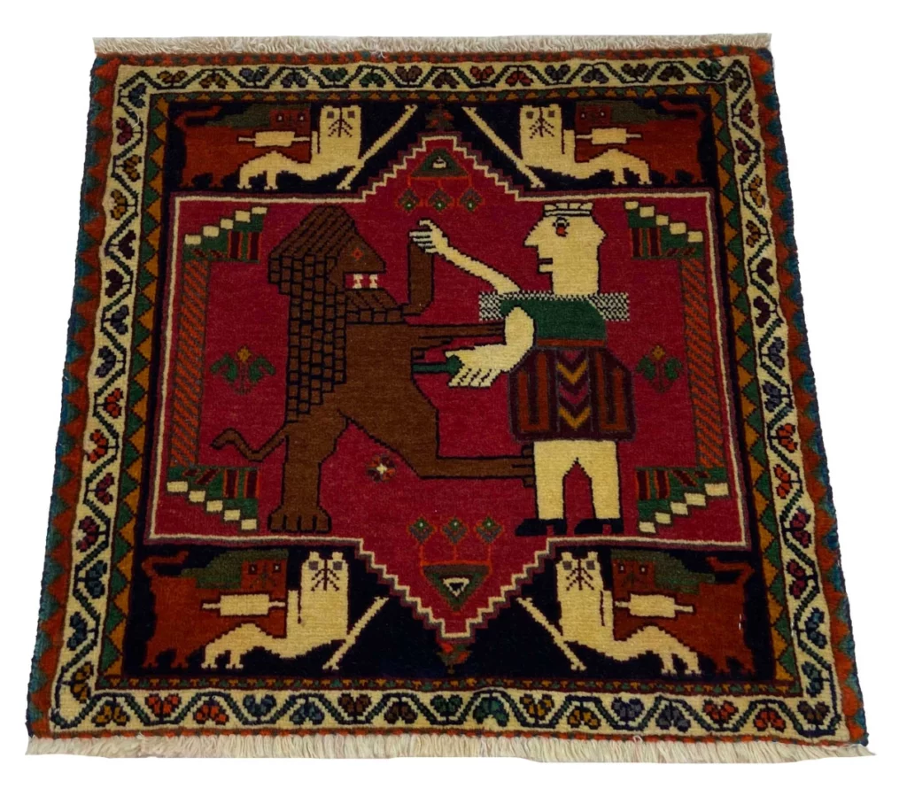 Persian Rug Qashqai 57 x 58 cm Wool Hand-knotted