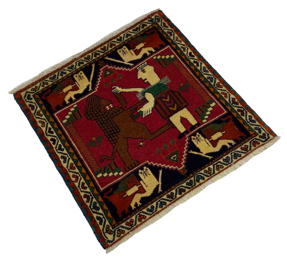 Persian Rug Qashqai 57 x 58 cm Wool Hand-knotted