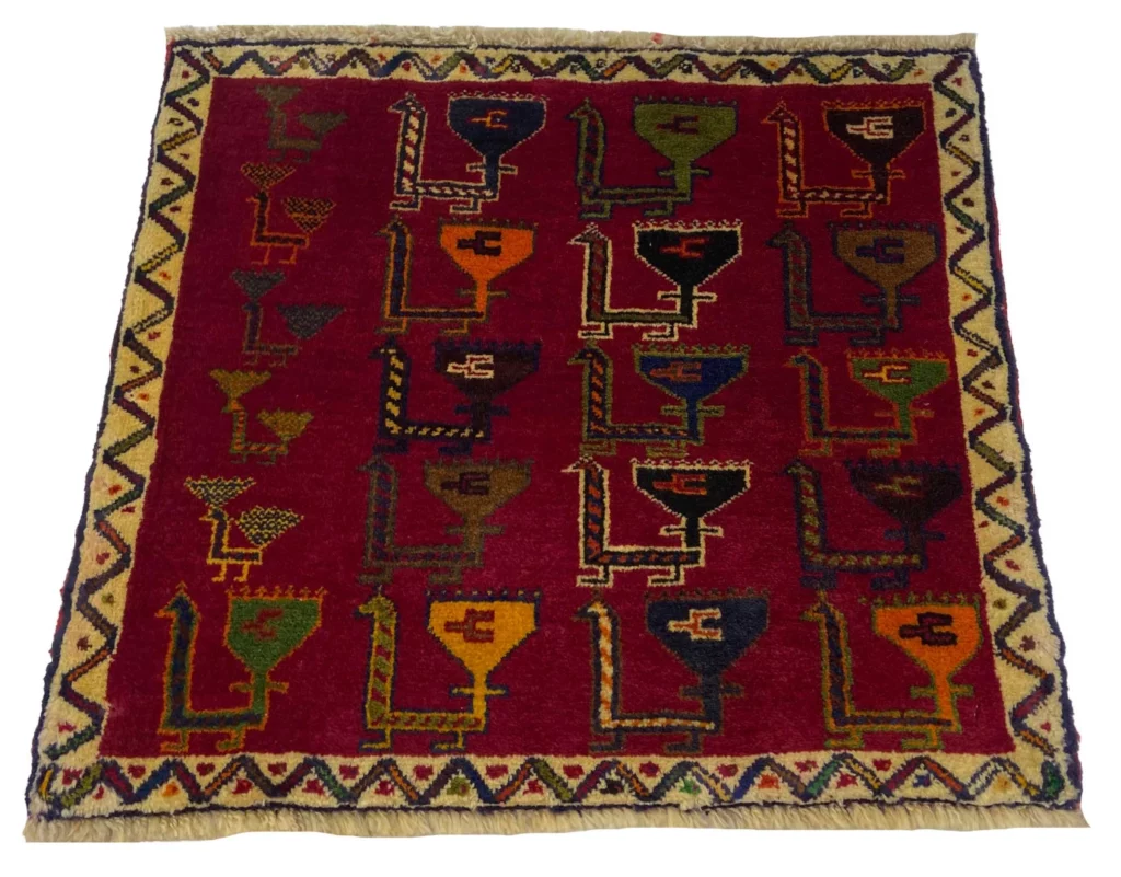 Persian Rug Qashqai 57 x 63 cm Wool Hand-knotted