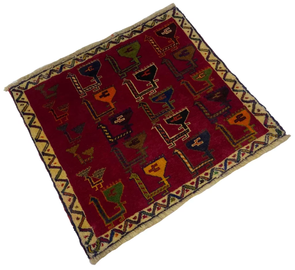 Persian Rug Qashqai 57 x 63 cm Wool Hand-knotted