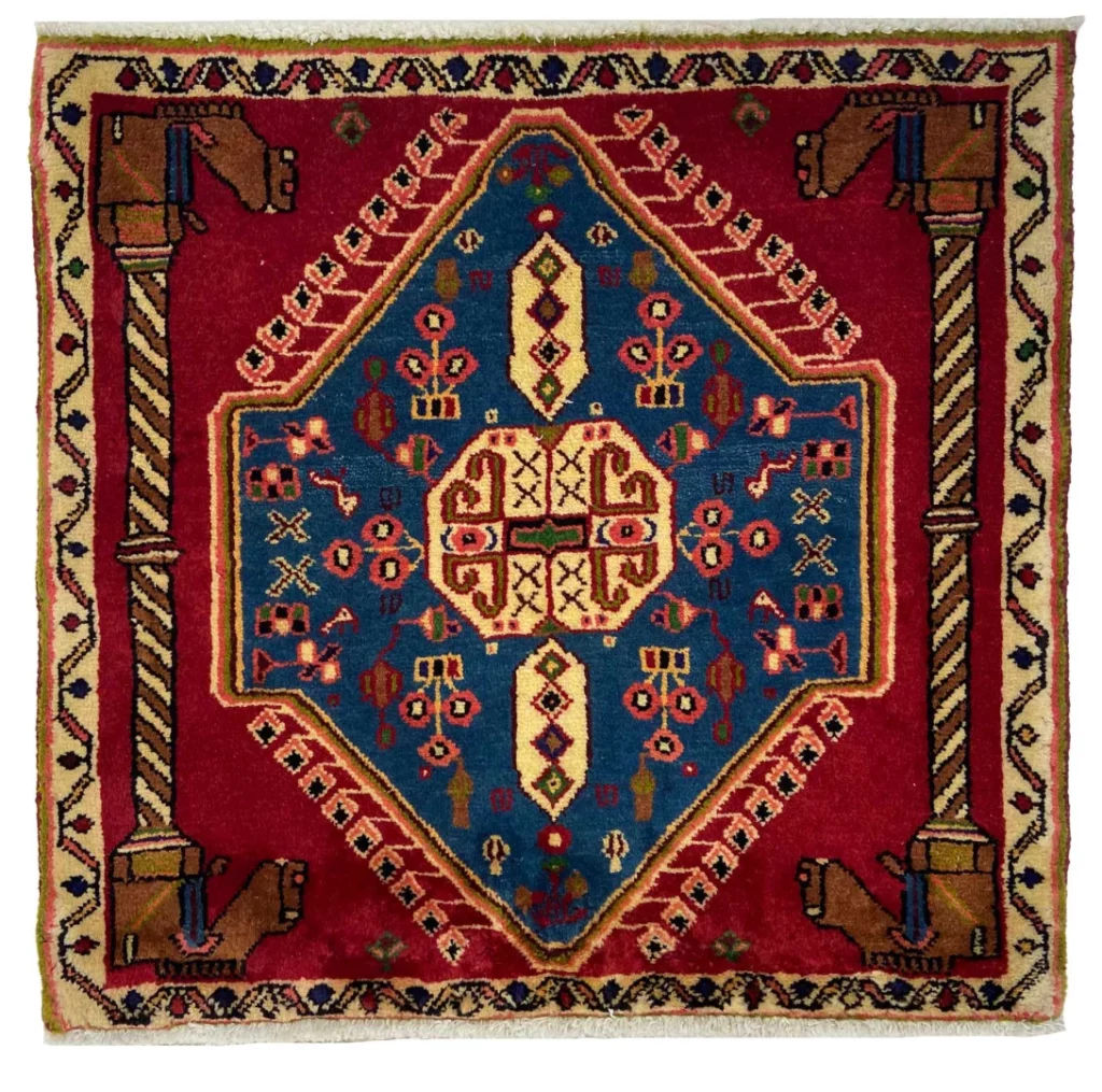 Persian Rug Qashqai 67 x 70 cm Wool Hand-knotted