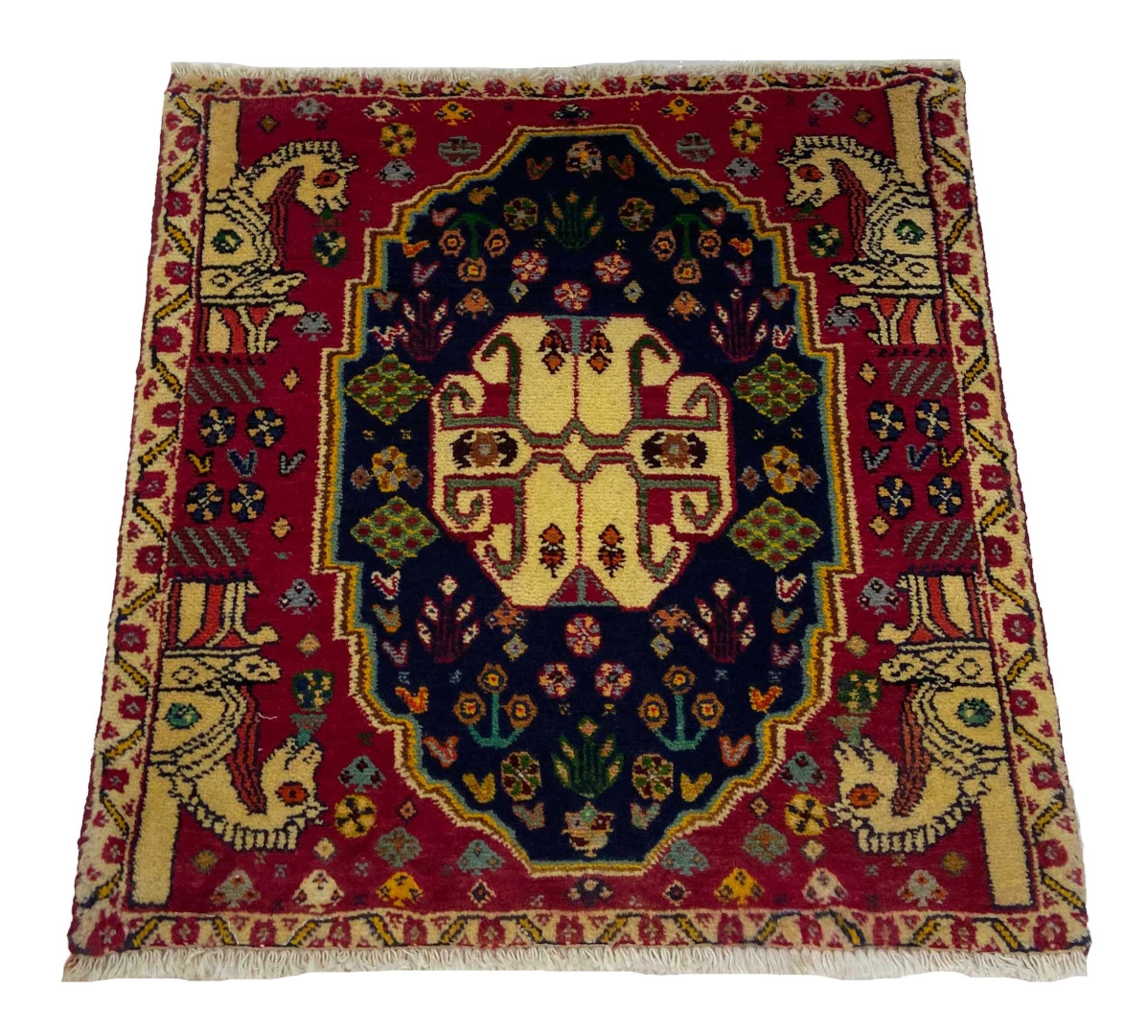 ghashghai-orientteppich-60x60-cm-180000-knoten-handgeknupft-fur-teppiche-2 Persian Rug Fars 60 x 60 cm Wool Hand-knotted