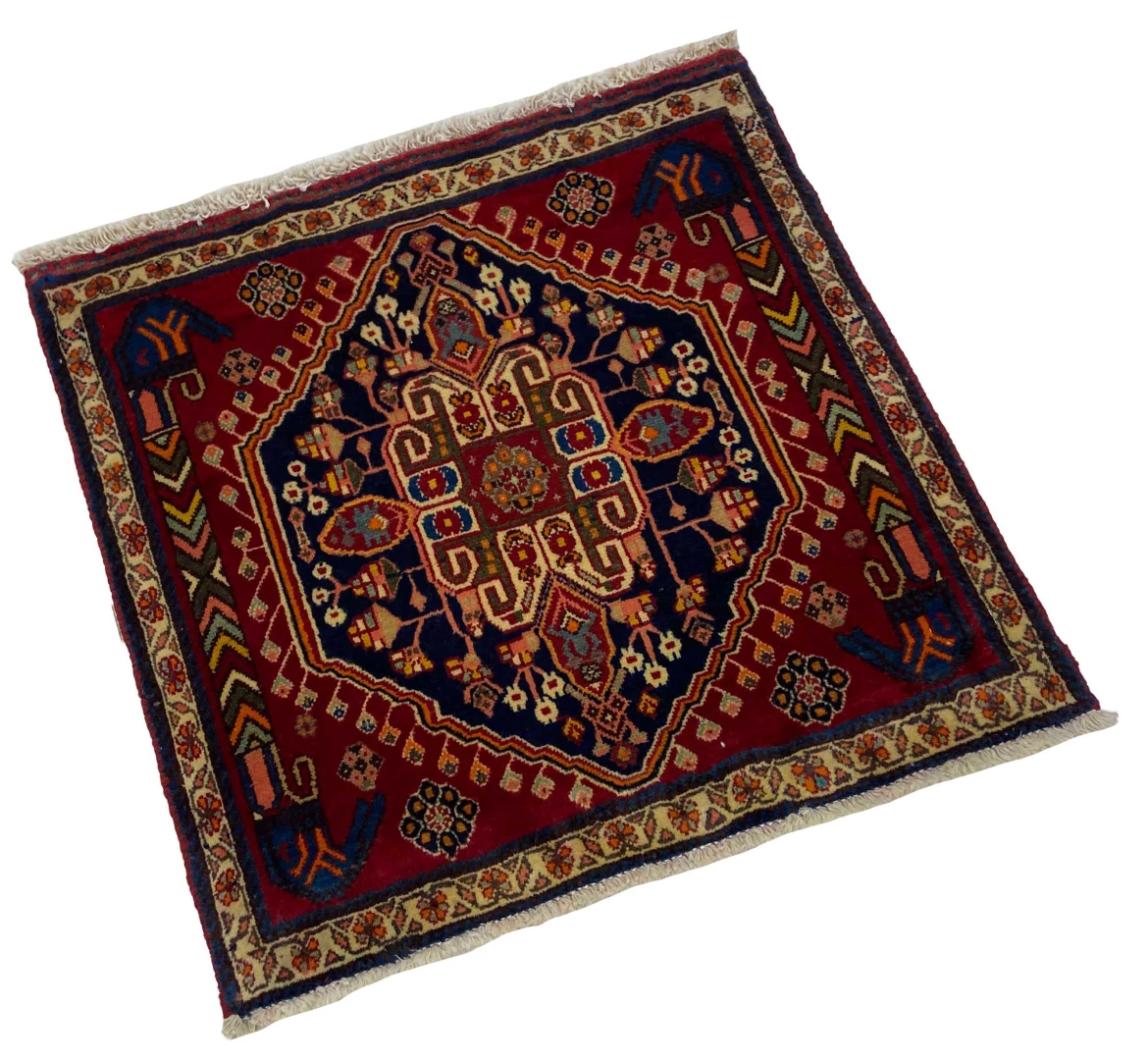Persian Rug Qashqai 61 x 62 cm Wool Hand-knotted