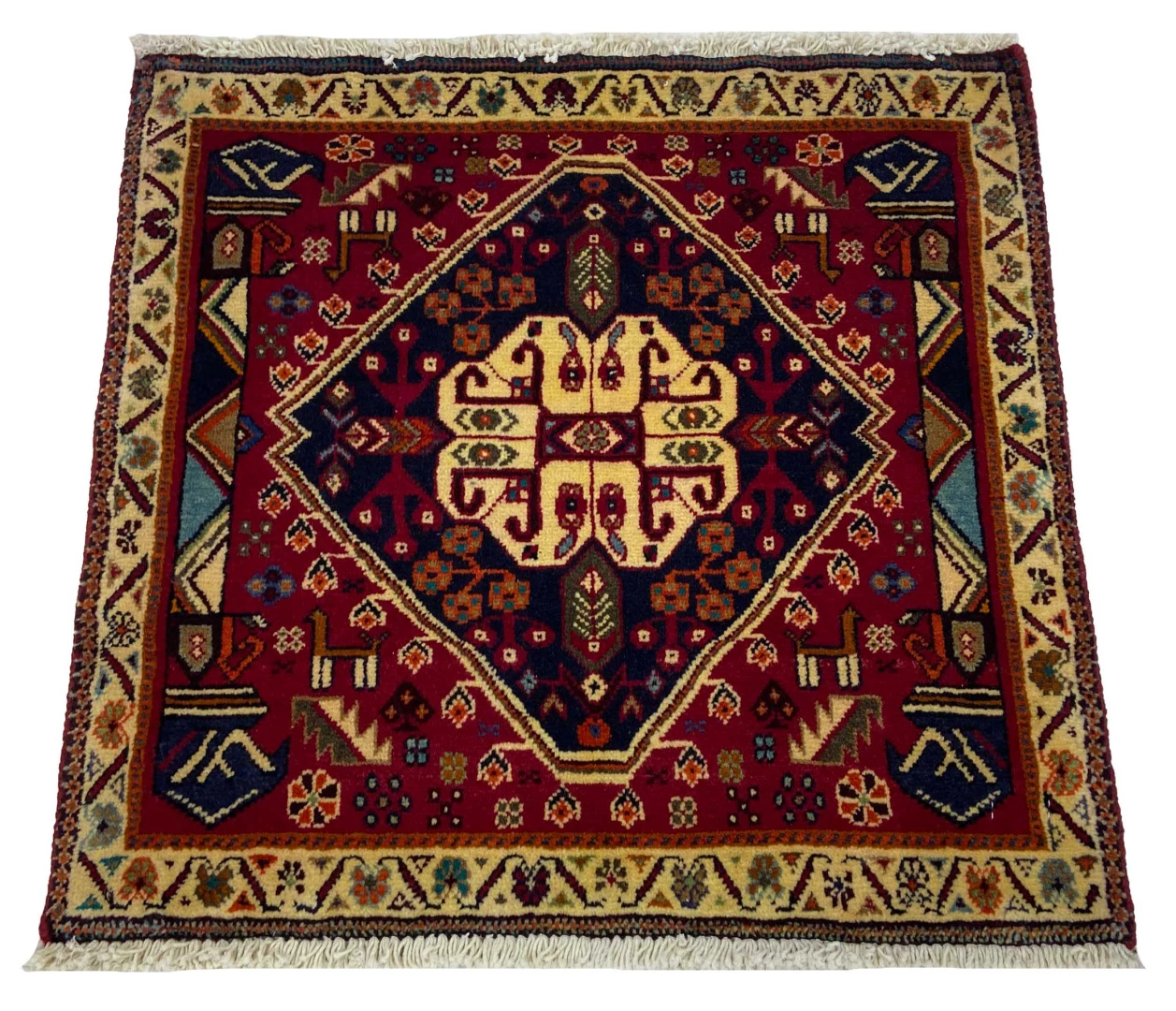 Persian Rug Qashqai 63 x 65 cm Wool Hand-knotted