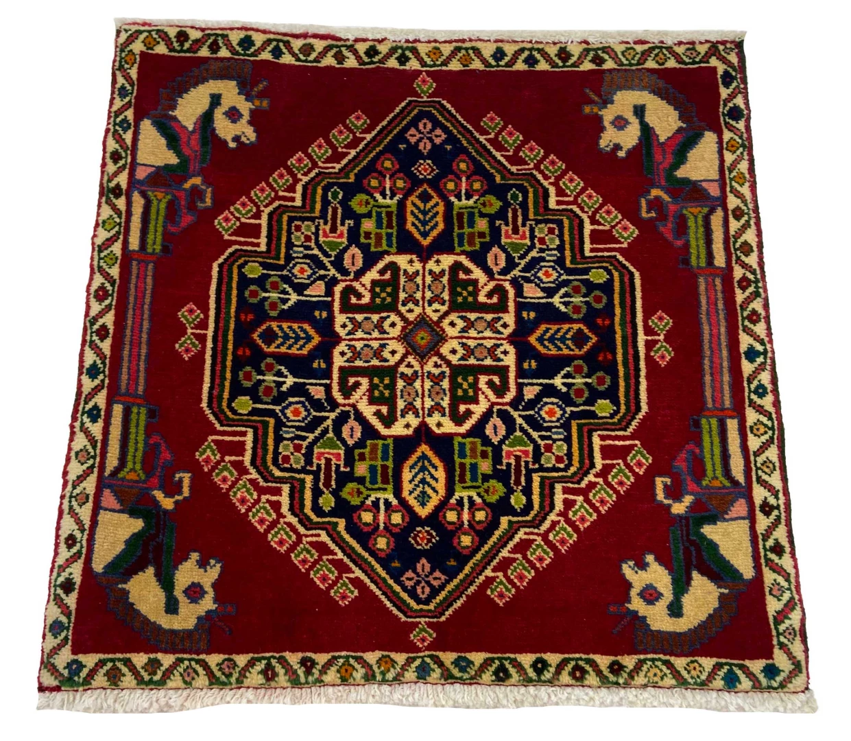 Persian Rug Qashqai 63 x 65 cm Wool Hand-knotted