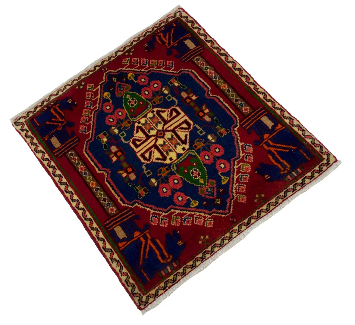 Persian Rug Qashqai 64 x 60 cm Wool Hand-knotted