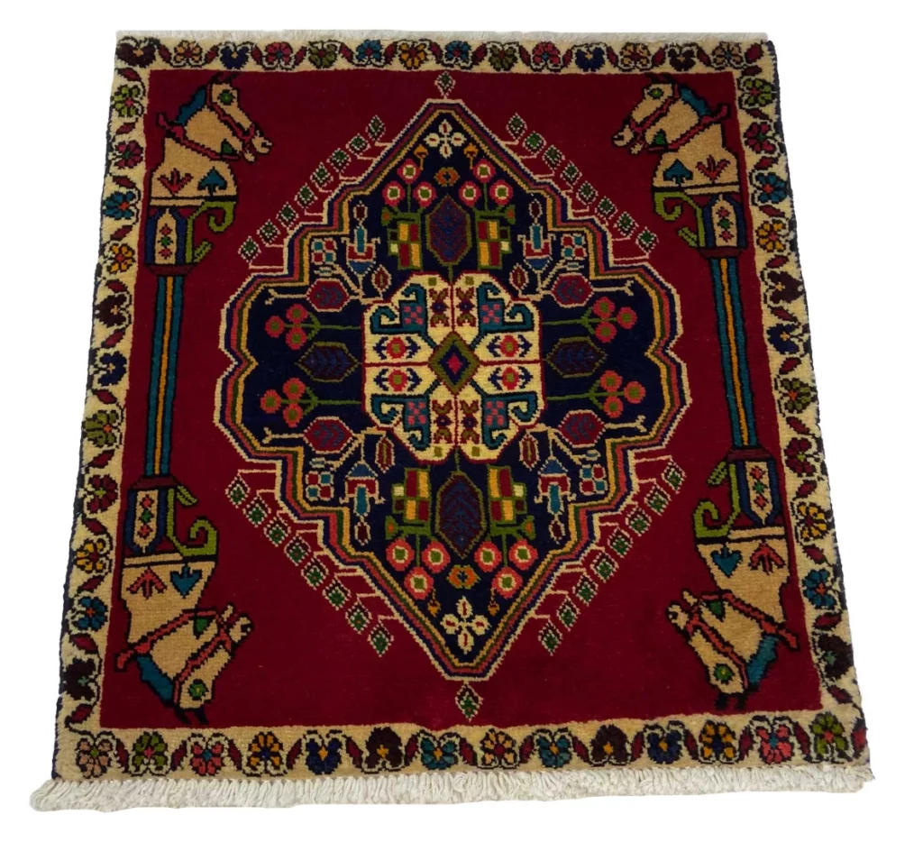 Persian Rug Qashqai 67 x 62 cm Wool Hand-knotted