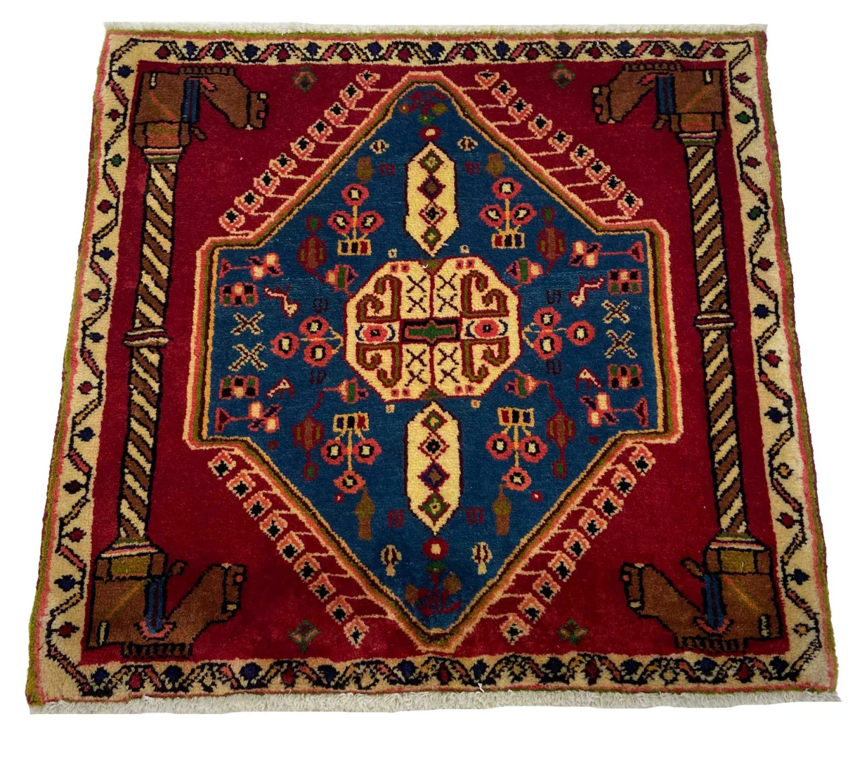 Persian Rug Qashqai 67 x 70 cm Wool Hand-knotted