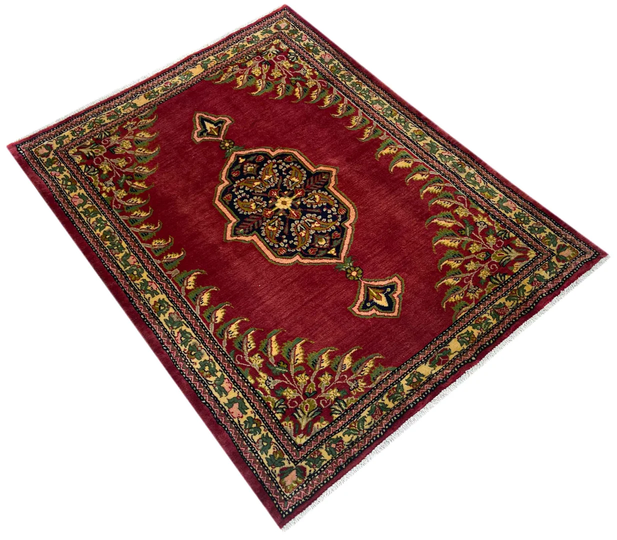 Persian Rug Qom 122 x 97 cm Wool Hand-knotted