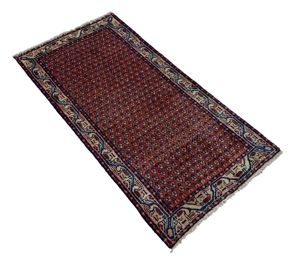 hamadan-teppich-122x62-cm-100000-knoten-handgeknupft-orientteppich-2 Persian Rug Hamadan 122 x 62 cm Wool Hand-knotted