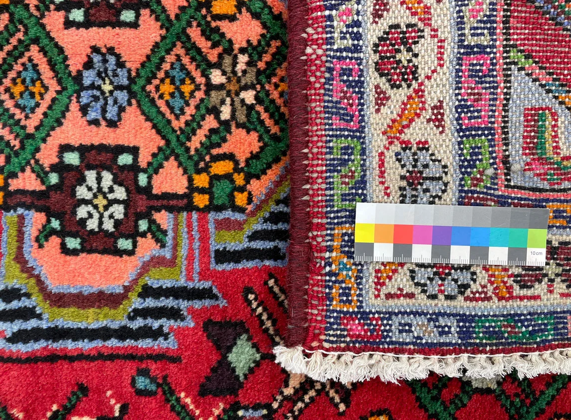 handgeknupfter-hamadan-teppich-125x77-cm-100000-knoten-orientteppich-6 Persian Rug Hamadan 125 x 77 cm Wool Hand-knotted