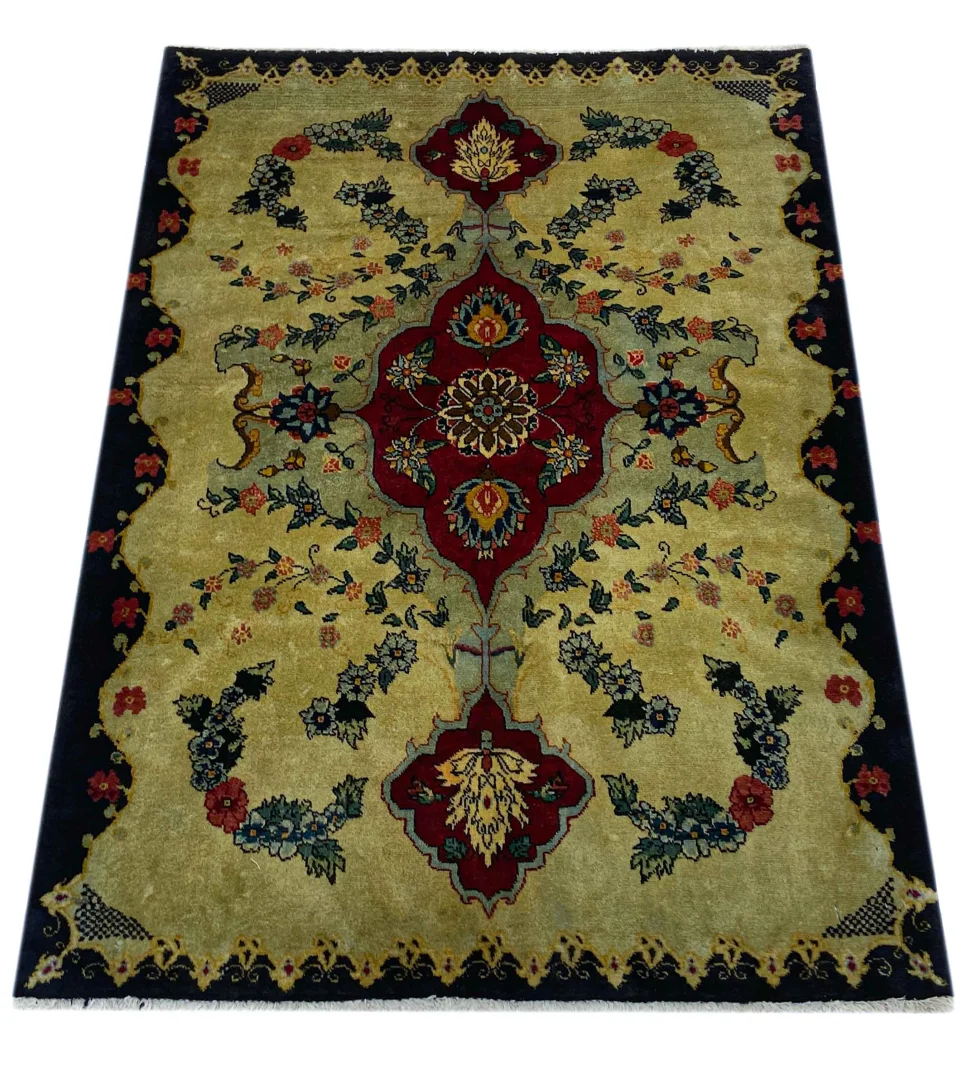Persian Rug Kashan 115x80 cm Wool Hand-knotted