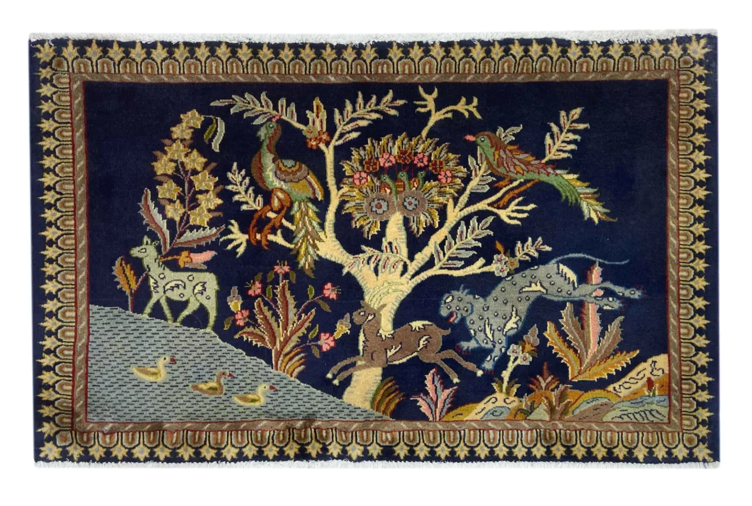 keshan-teppich-61-x-99-cm-150000-300000-knoten-handgeknupft-orientteppich Persian Rug Kashan 61 x 99 cm Wool Hand-knotted
