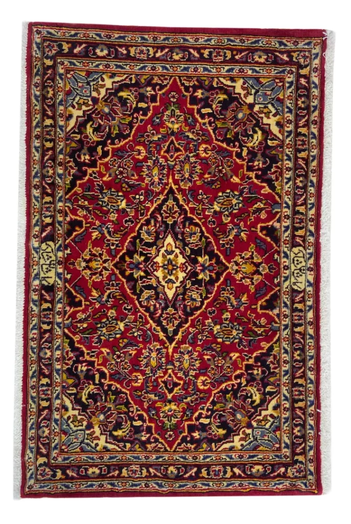 keshan-teppich-62x100-cm-150000-300000-knoten-handgeknupft-orientteppich Persian Rug Kashan 62 x 100 cm Wool Hand-knotted