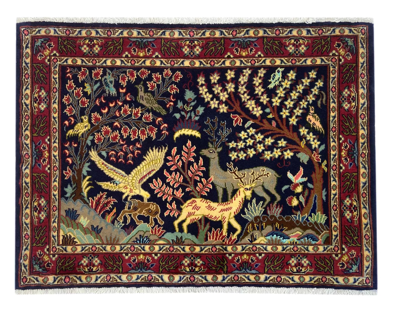 Persian Rug Kashan 70 x 98 cm Wool Hand-knotted