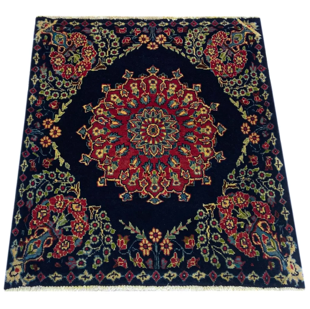 keshan-teppich-90x80cm-150000-knoten-m-handgeknupft-orientteppich Persian Rug Kashan 90 x 80 cm Wool Hand-knotted