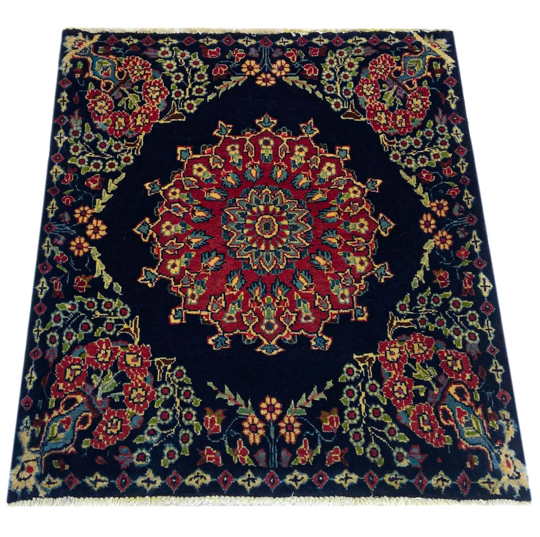 keshan-teppich-90x80cm-150000-knoten-m-handgeknupft-orientteppich Persian Rug Kashan 90 x 80 cm Wool Hand-knotted