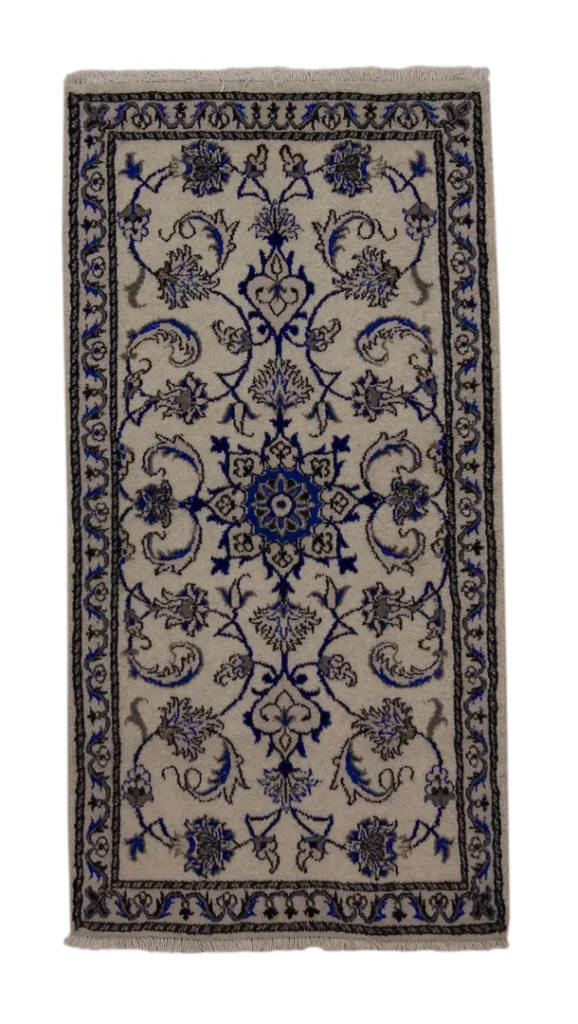 nain-teppich-137x70cm-9-lah-florales-muster-handgeknupft-perserteppich Persian Rug Nain 137 x 70 cm Wool Hand-knotted
