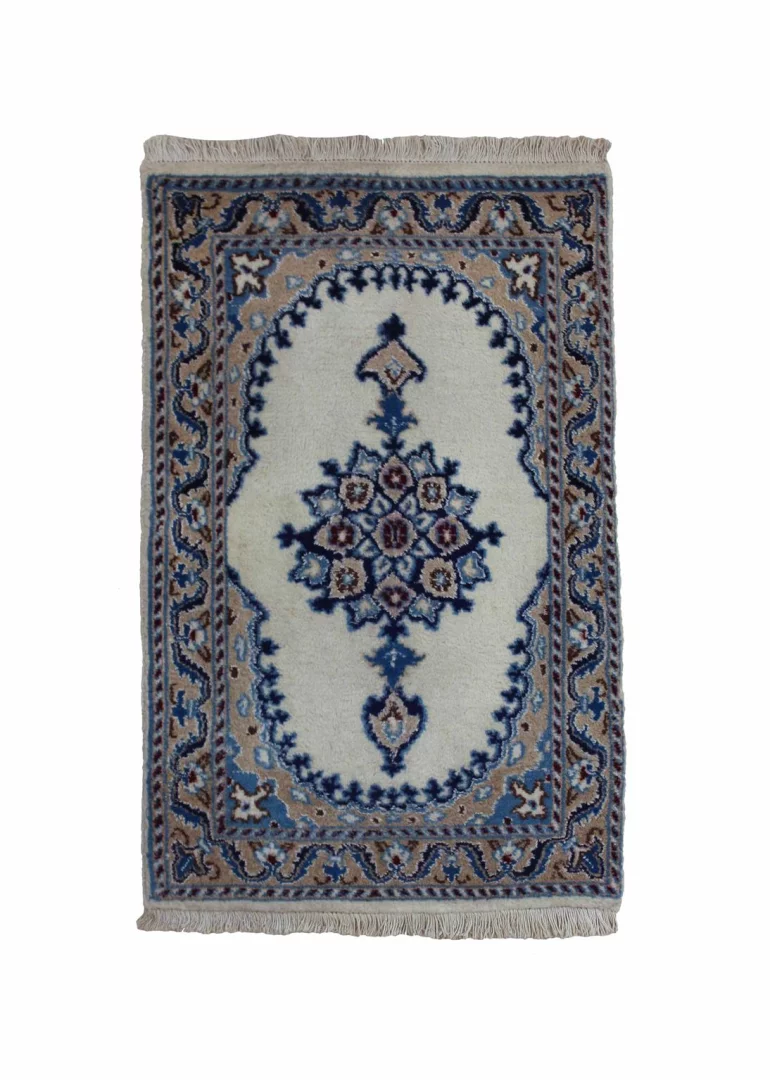 nain-teppich-90-x-60-cm-4-lah-florales-design-handgeknupft-fur-teppiche-2 Persian Rug Nain 90 x 60 cm Wool Silk Hand-knotted