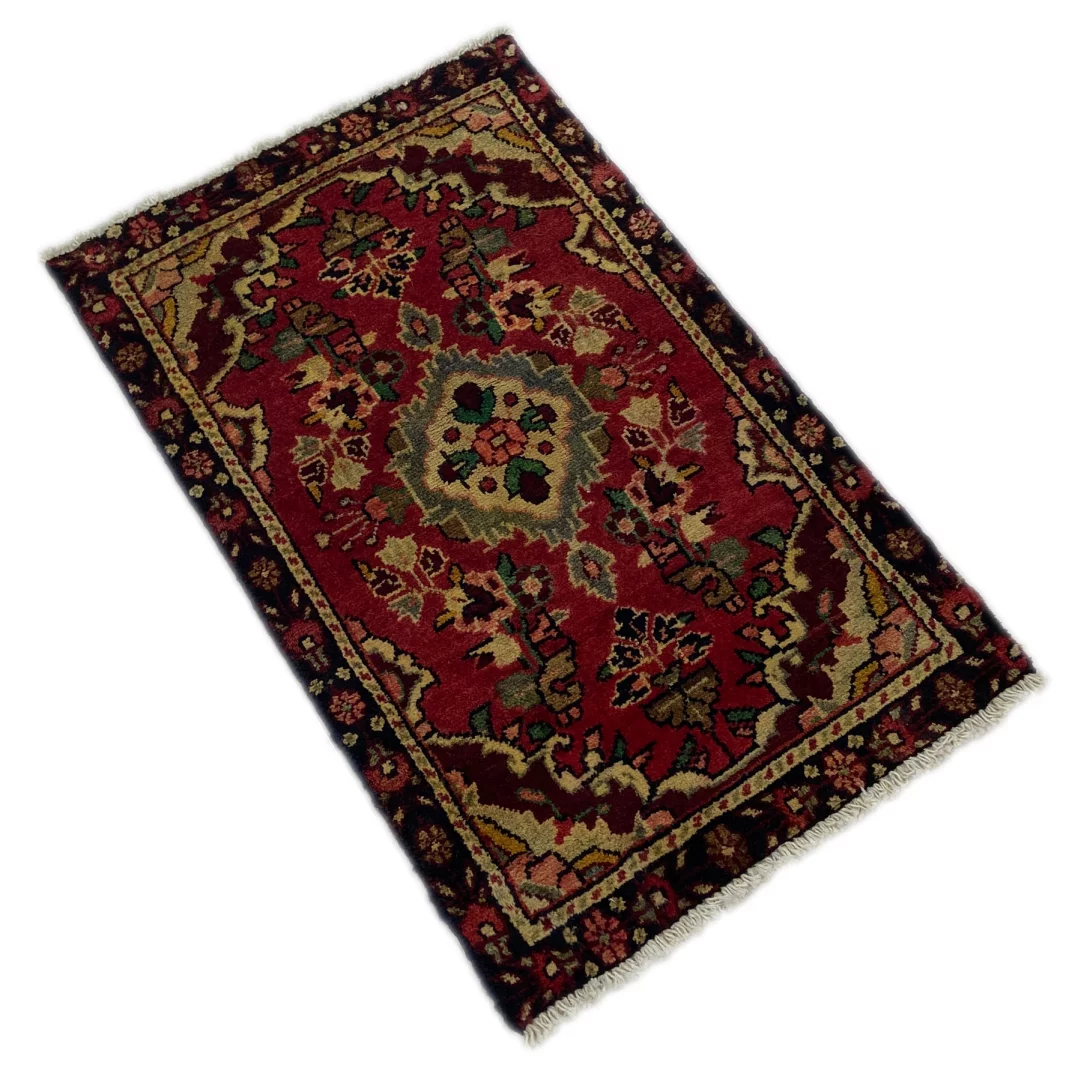 hamadan-teppich-88x57-cm-knotendichte-100000-handgeknupft-fur-teppiche-2 Persian Rug Hamadan 88 x 57 cm Wool Hand-knotted
