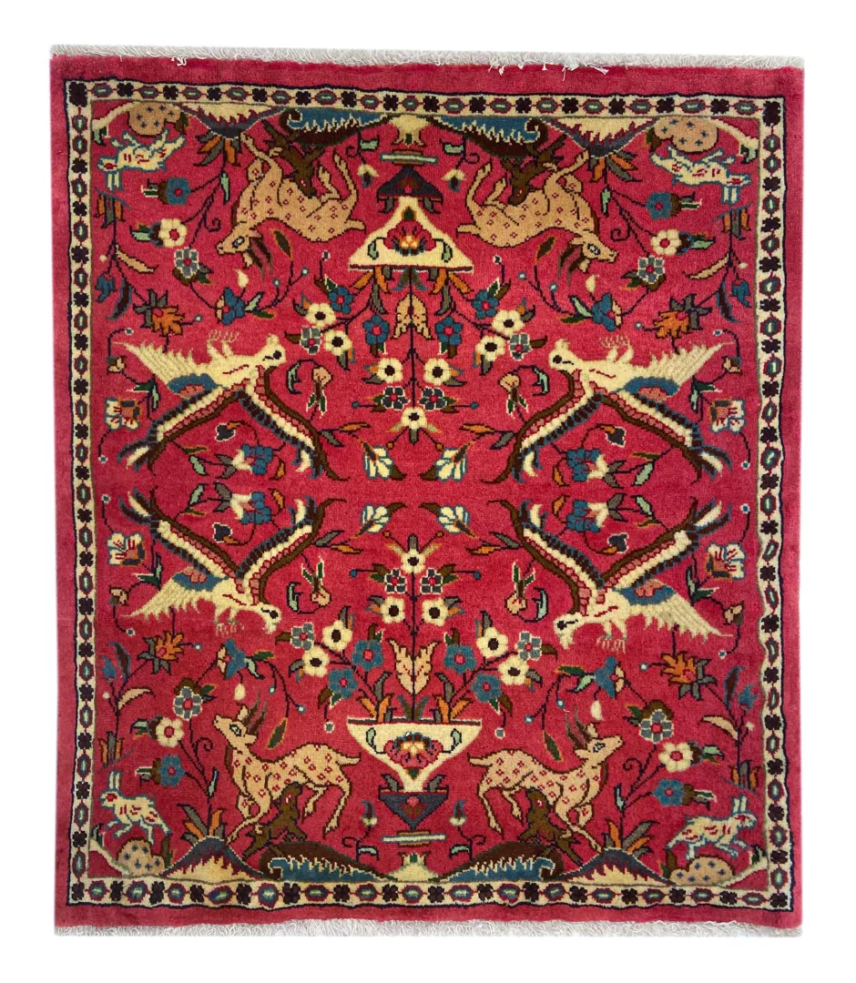 Persian Rug Sarouk 98 x 88 cm Wool Hand-knotted