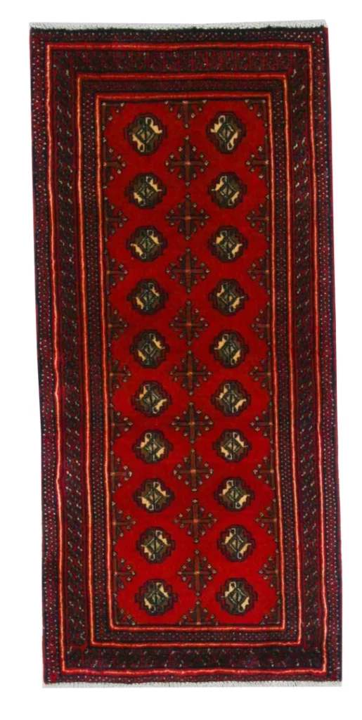 Persian Rug Turkmen 119 x 55 cm Wool Hand-knotted